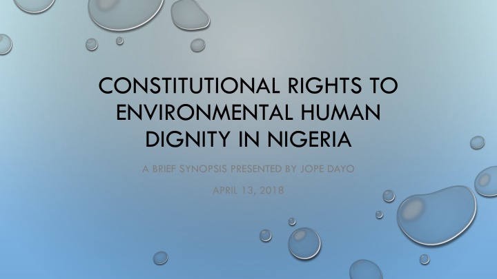 constitutional rights to environmental human