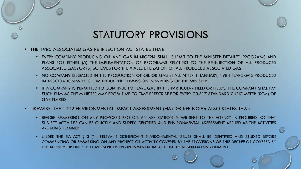 statutory provisions