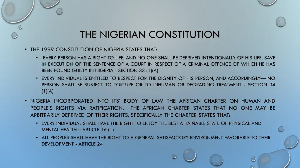 the nigerian constitution