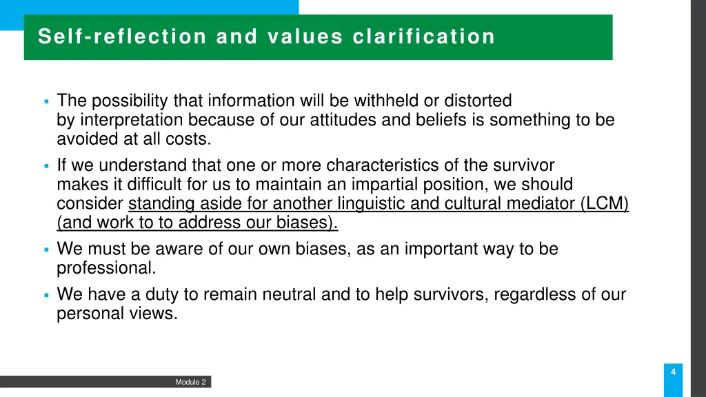 self reflection and values clarification 1