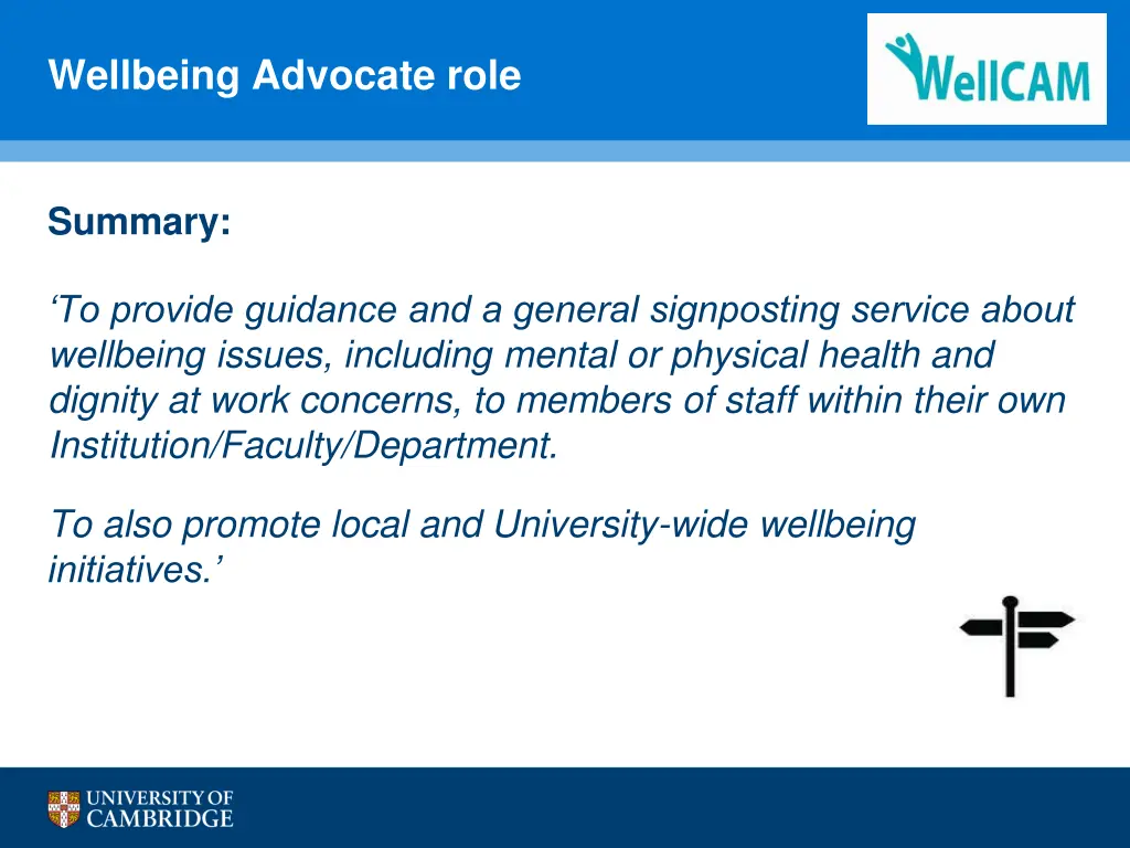 wellbeing advocate role