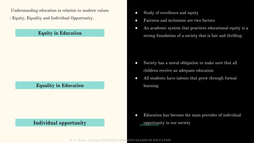 understanding education in relation to modern