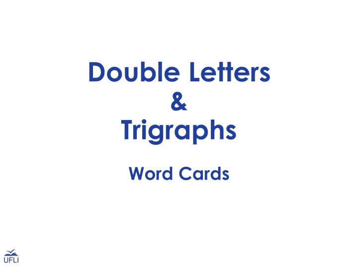 double letters trigraphs