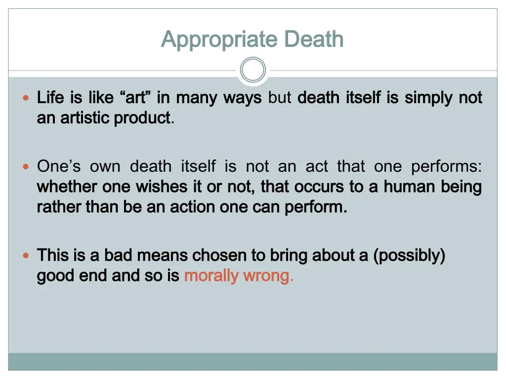 appropriate death appropriate death