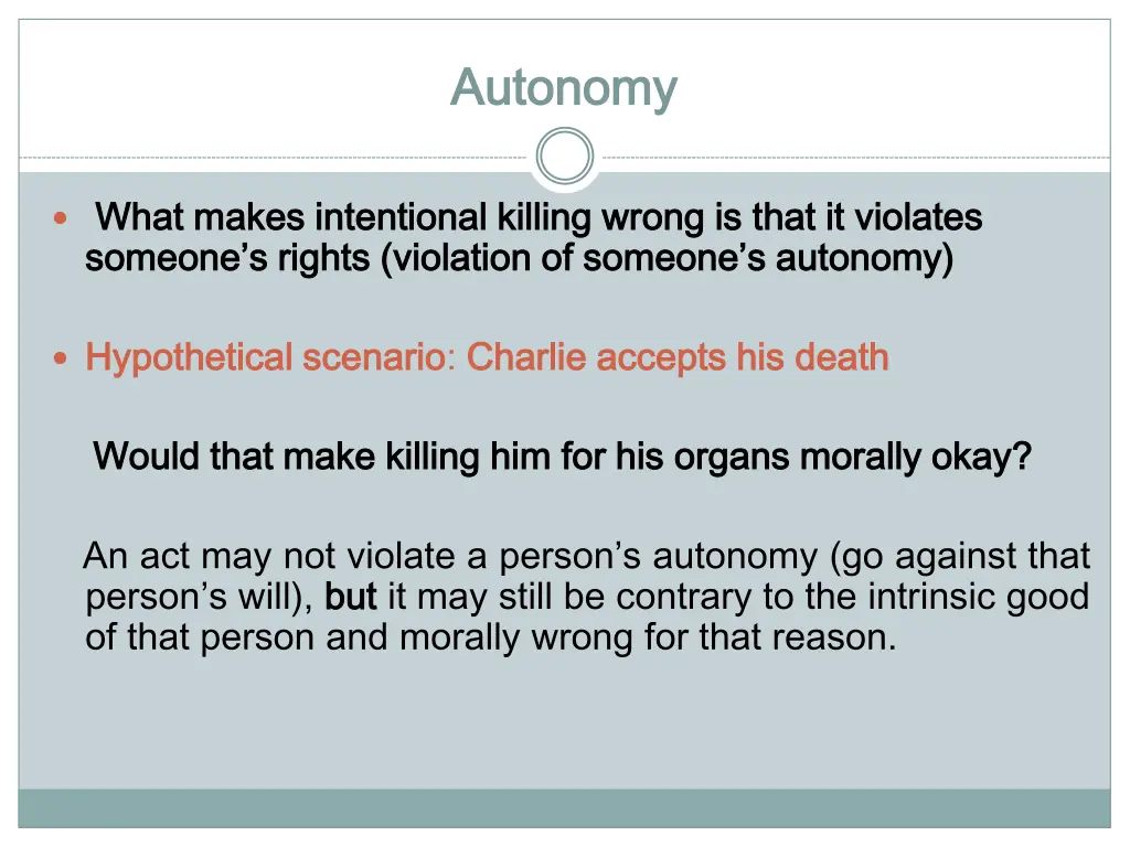 autonomy autonomy