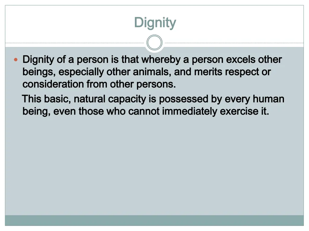 dignity dignity