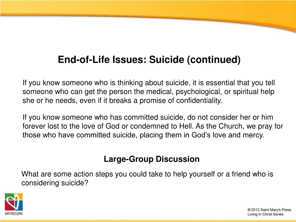 end of life issues suicide continued