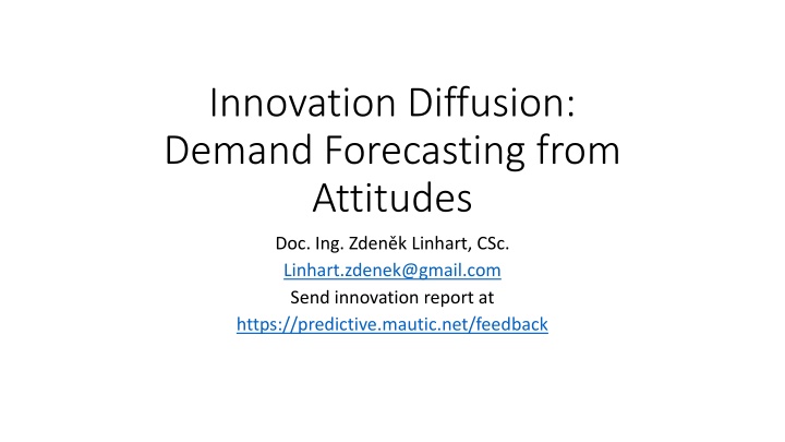 innovation diffusion demand forecasting from