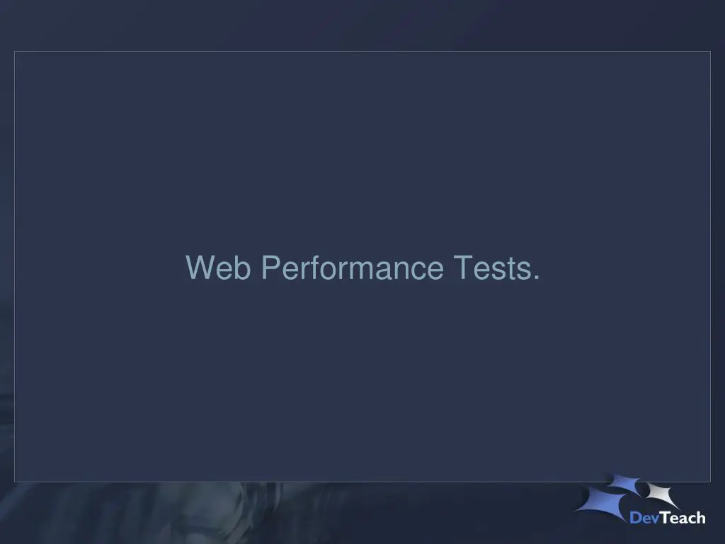 web performance tests