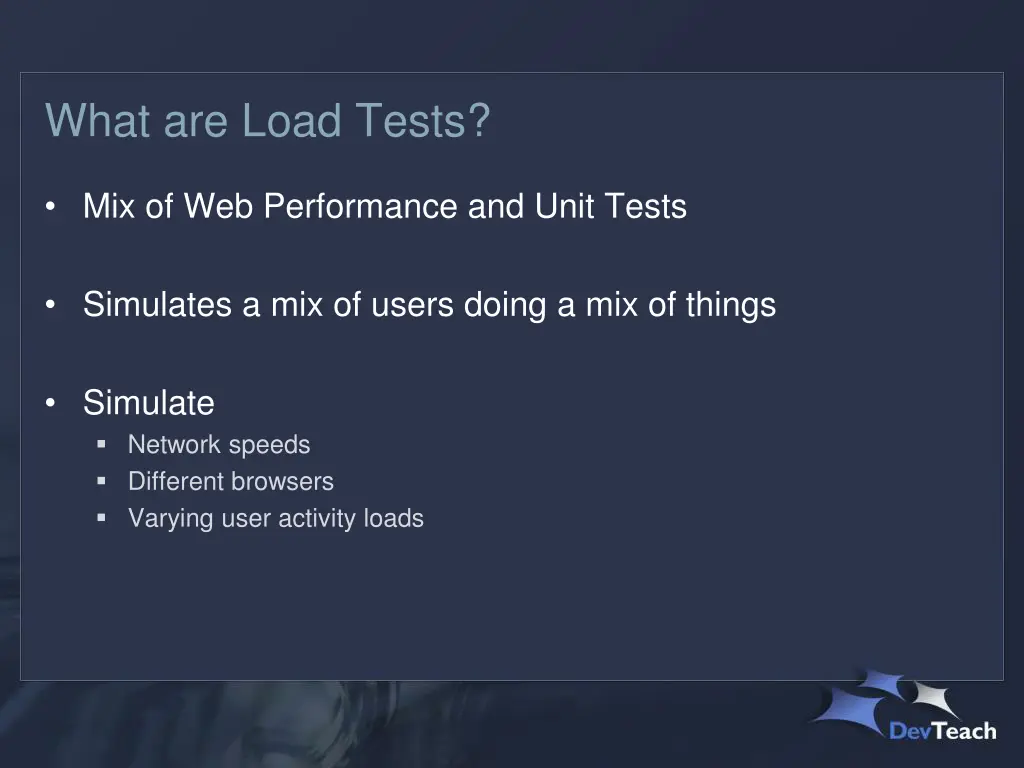 what are load tests