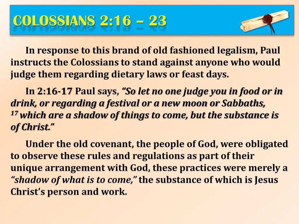 colossians 2 16 23 2