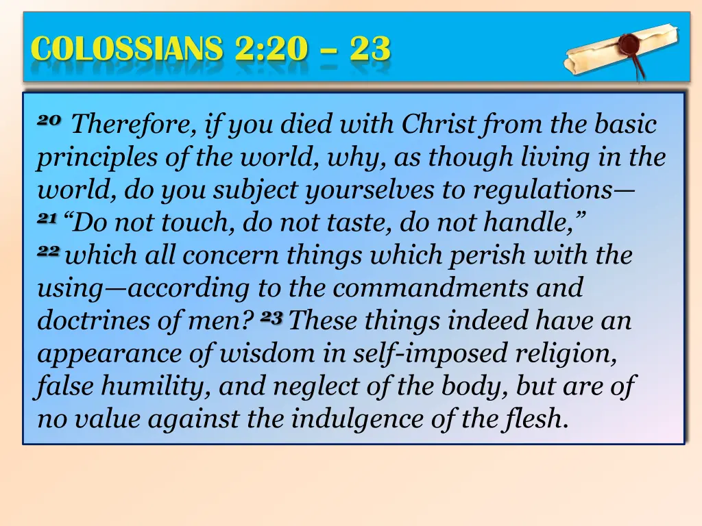 colossians 2 20 23