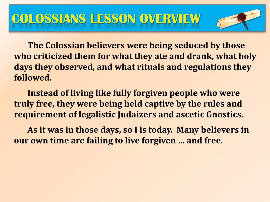 colossians lesson overview 2