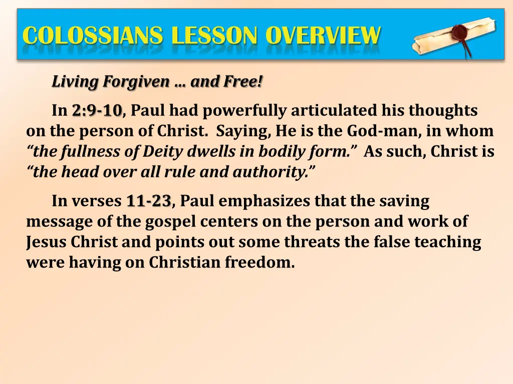 colossians lesson overview 3