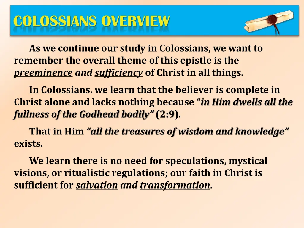 colossians overview