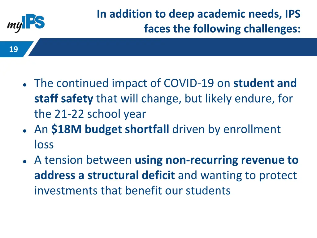 in addition to deep academic needs ips faces