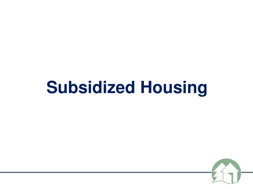 subsidized housing