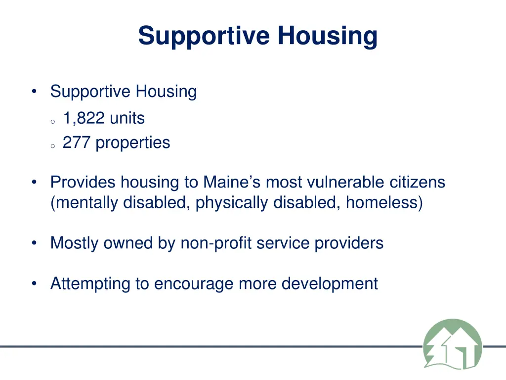 supportive housing