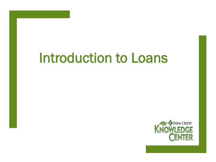 introduction to loans introduction to loans