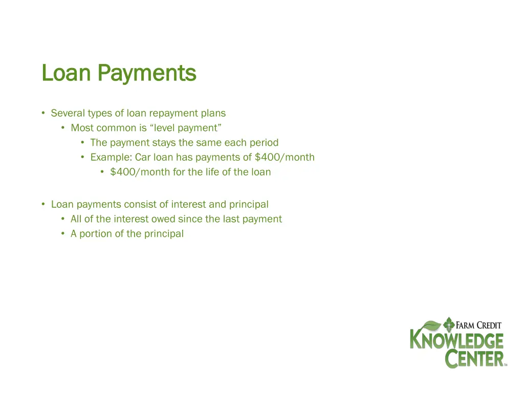 loan payments loan payments