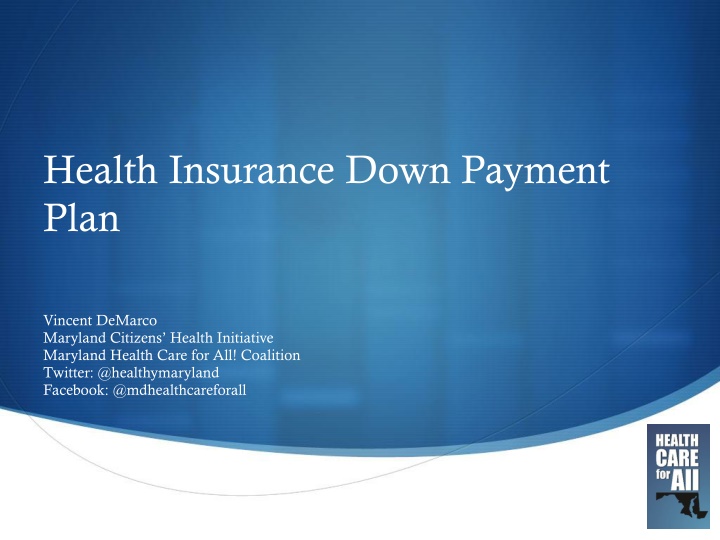 health insurance down payment plan