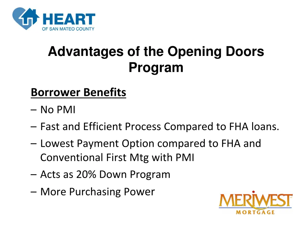 advantages of the opening doors program