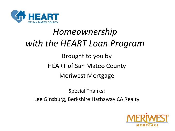 homeownership with the heart loan program