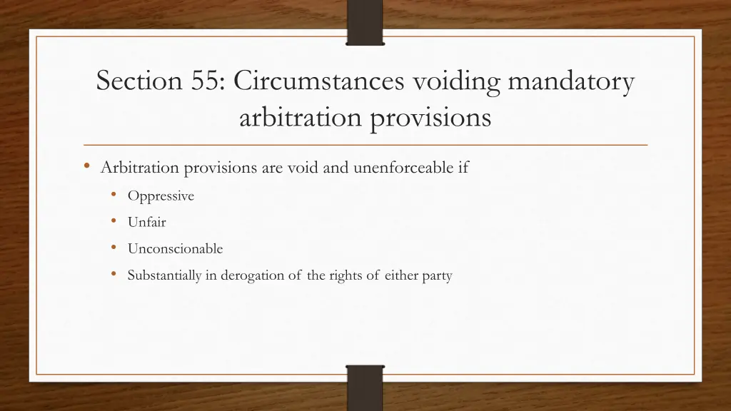 section 55 circumstances voiding mandatory