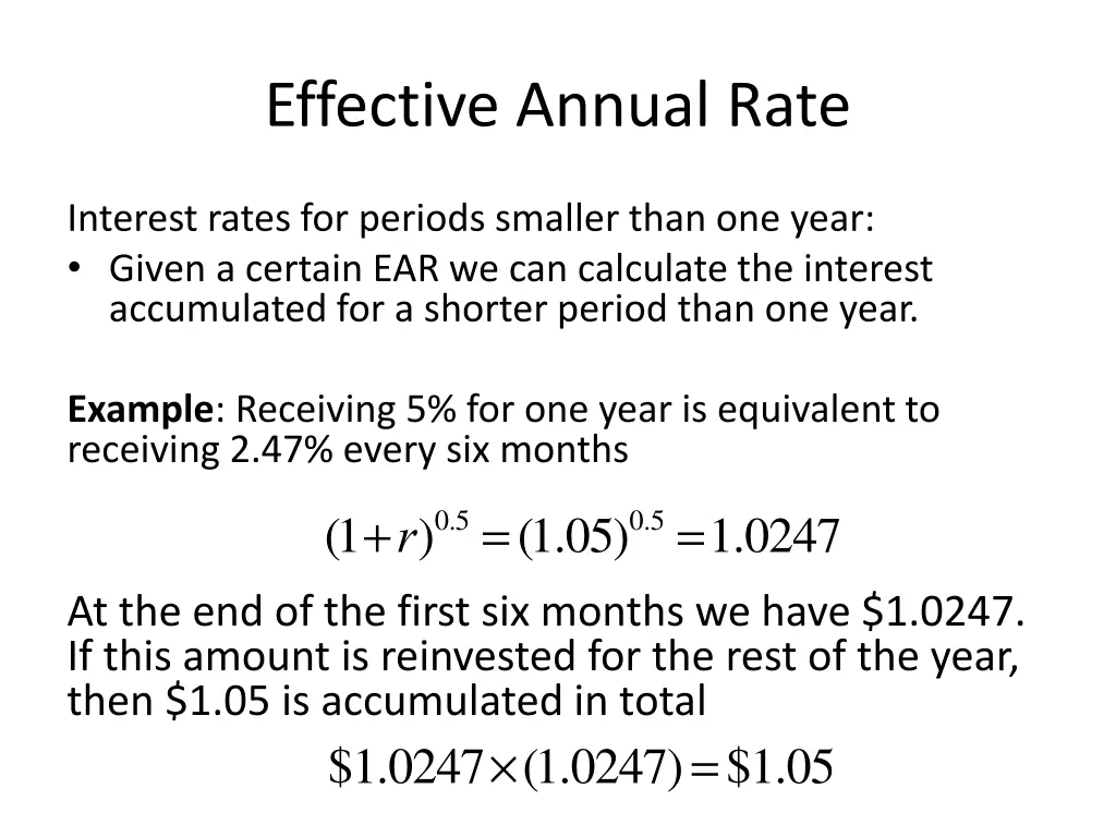 effective annual rate