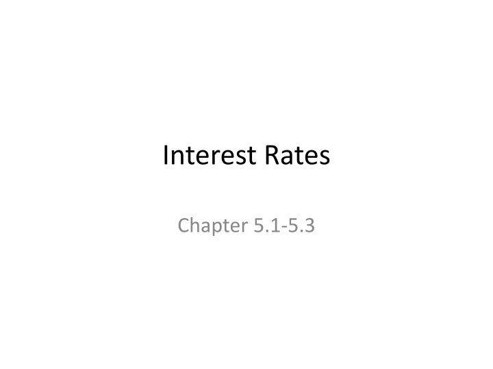 interest rates