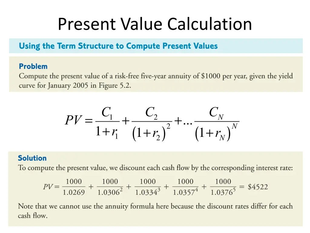 present value calculation 1