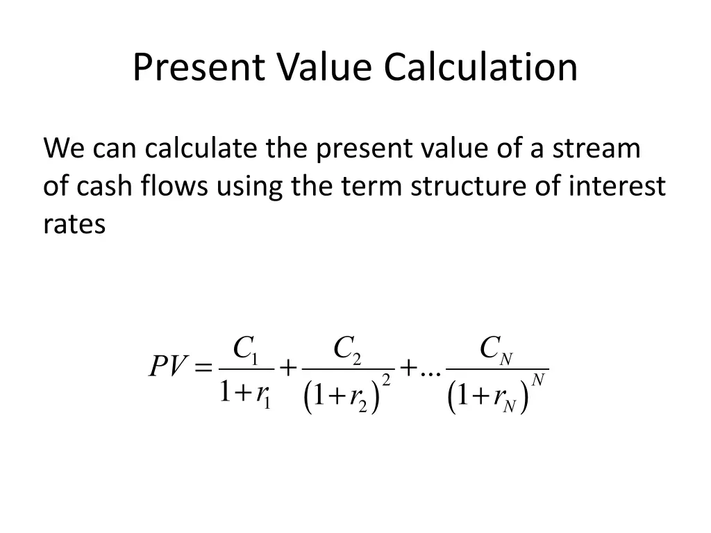 present value calculation