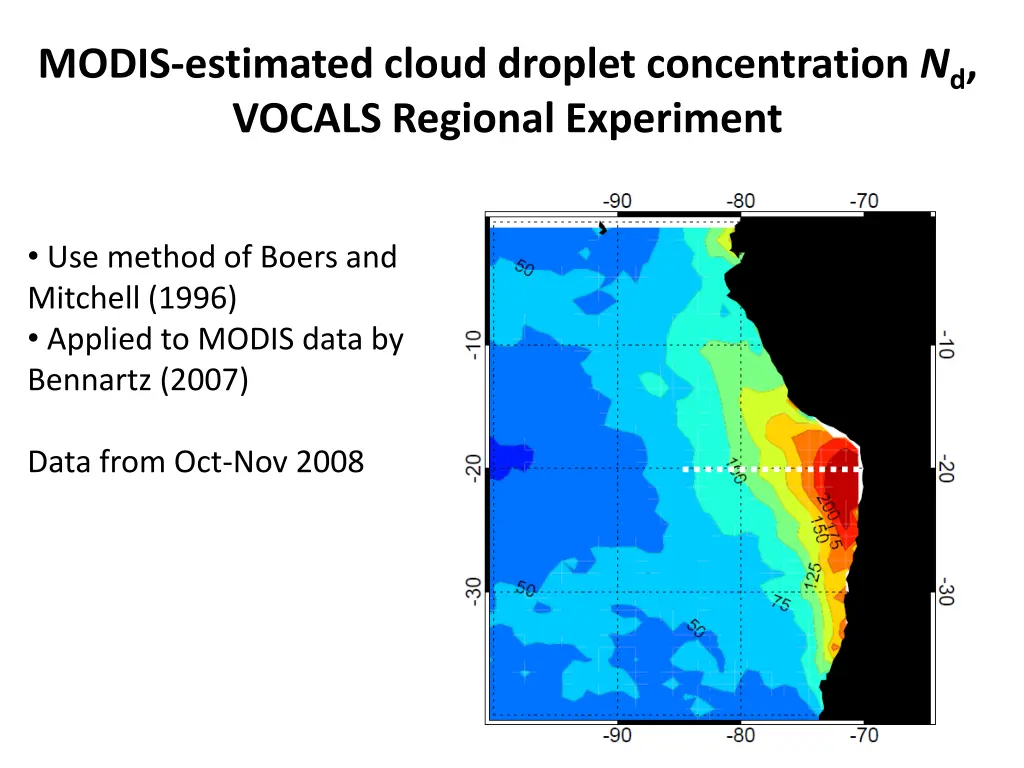 modis estimated cloud droplet concentration