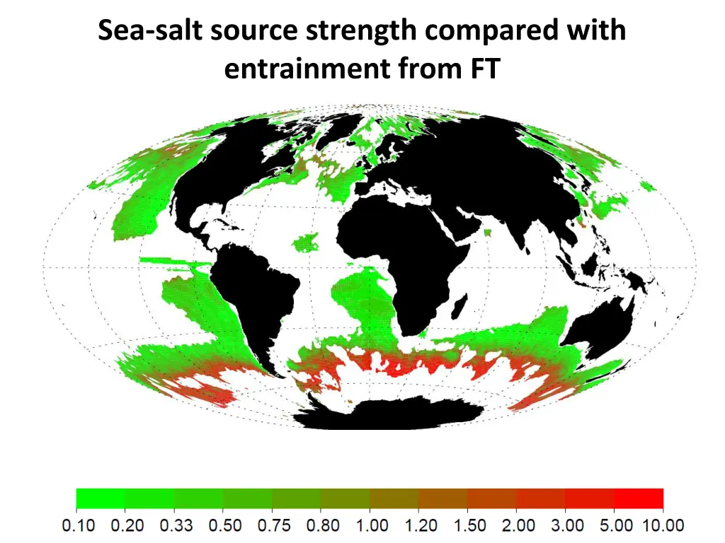 sea salt source strength compared with