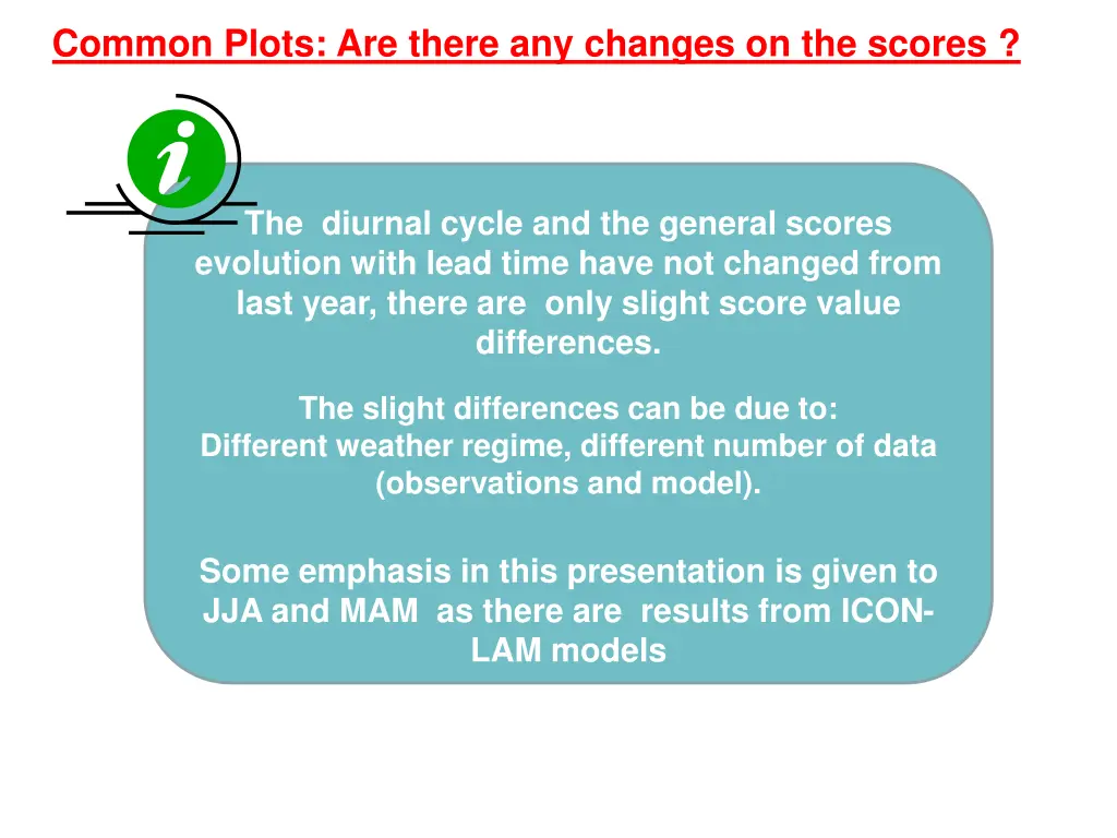 common plots are there any changes on the scores