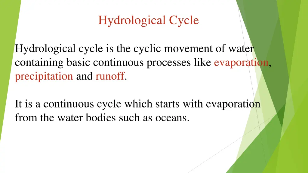 hydrological cycle 1