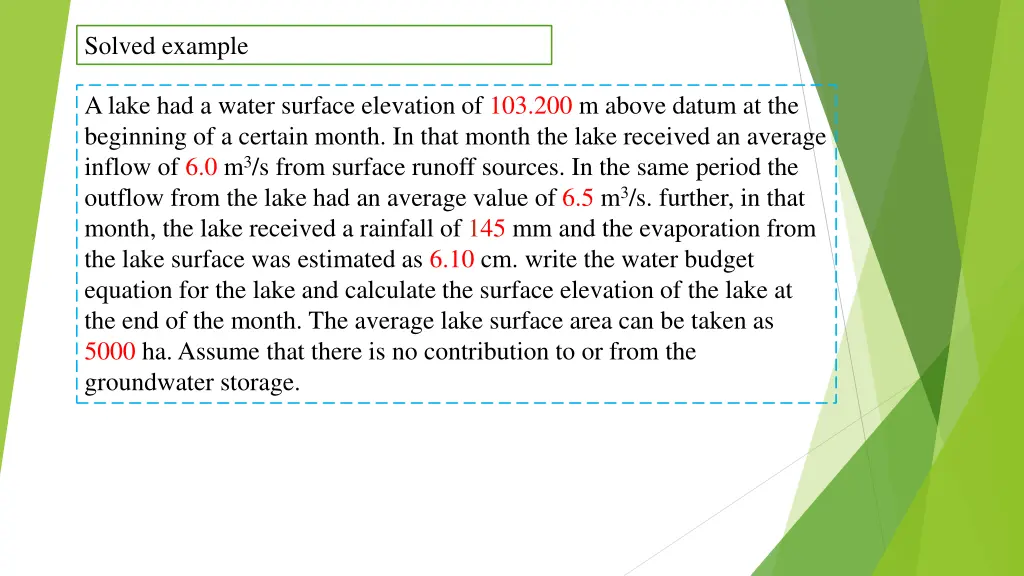 solved example