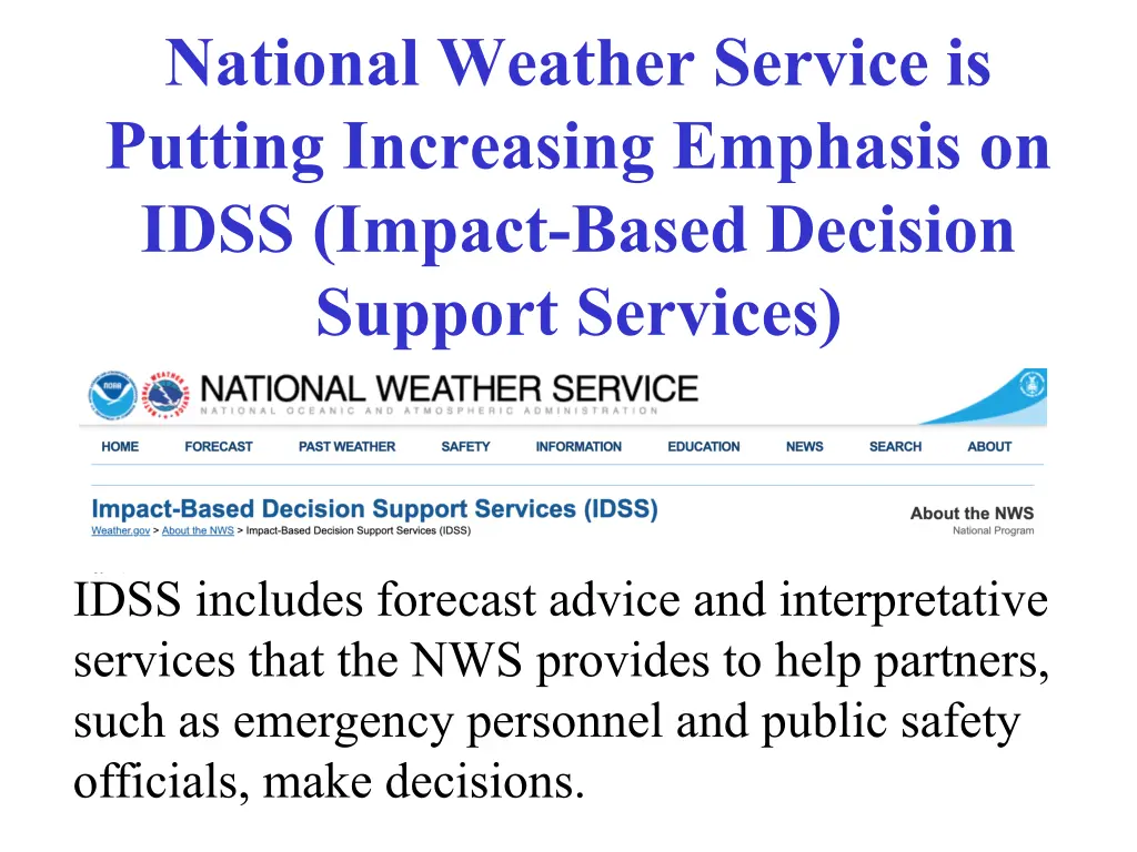 national weather service is putting increasing