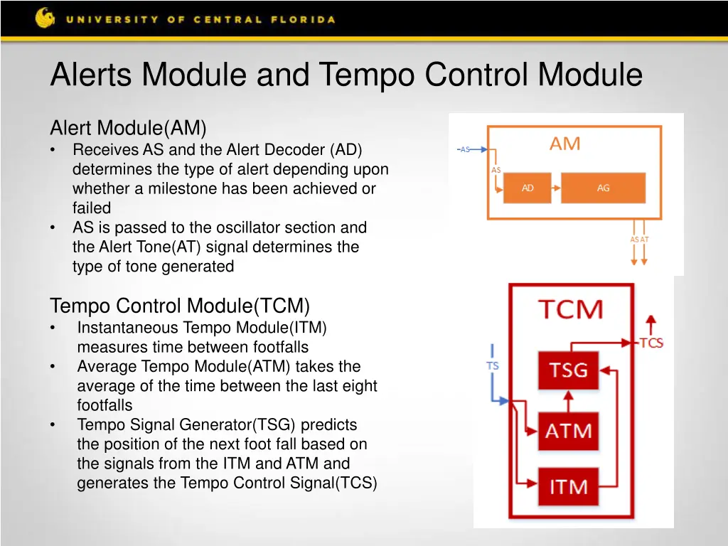 alerts module and tempo control module