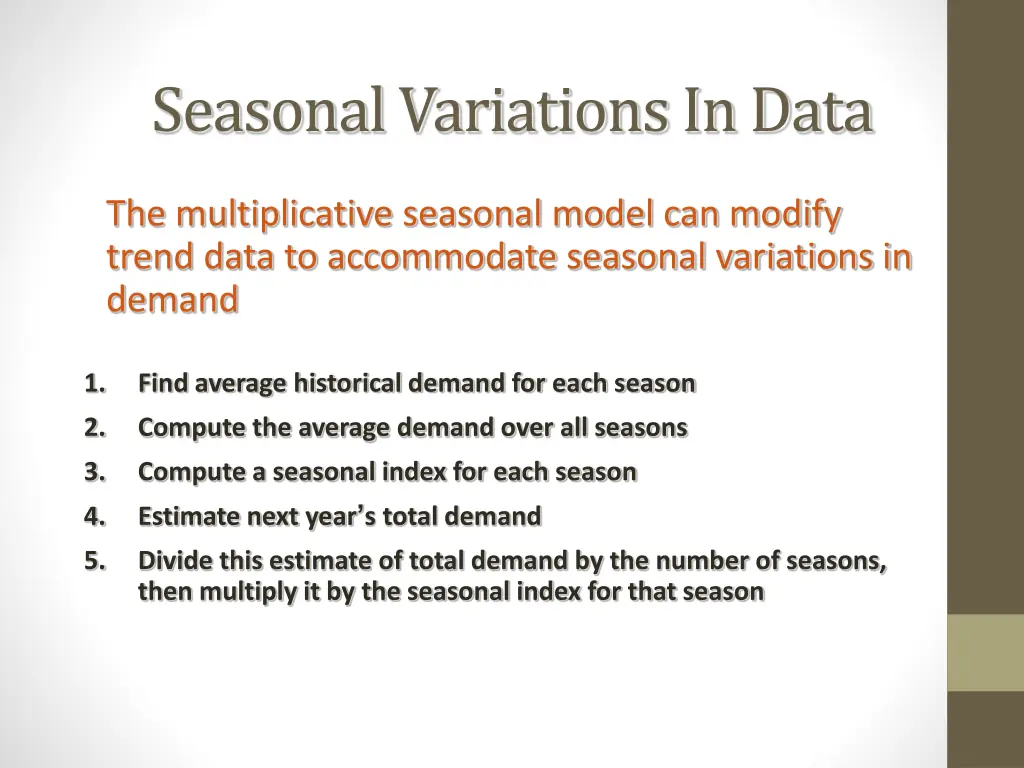 seasonal variations in data