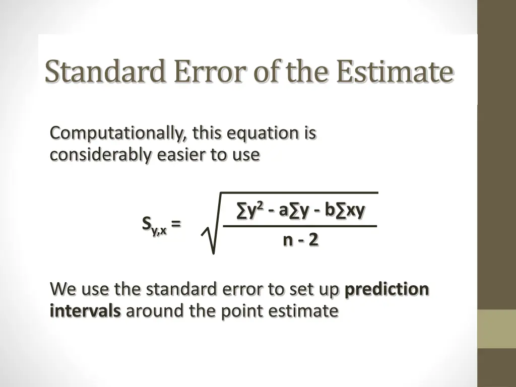 standard error of the estimate 2