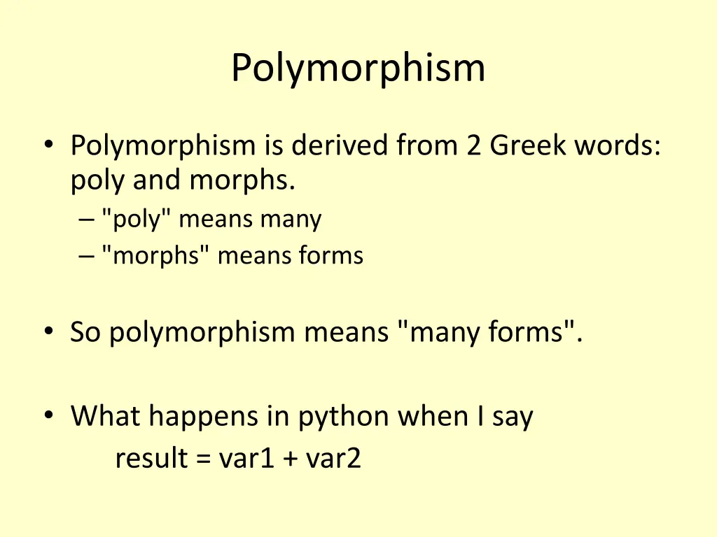 polymorphism