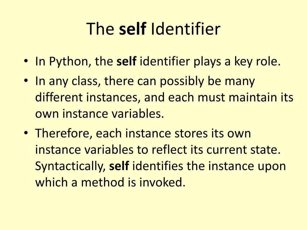 the self identifier