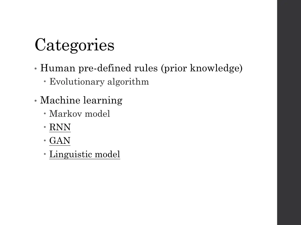 categories