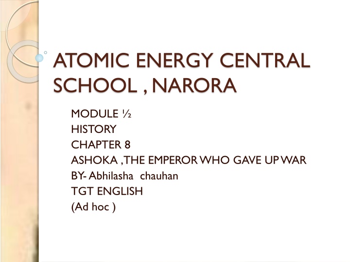 atomic energy central school narora