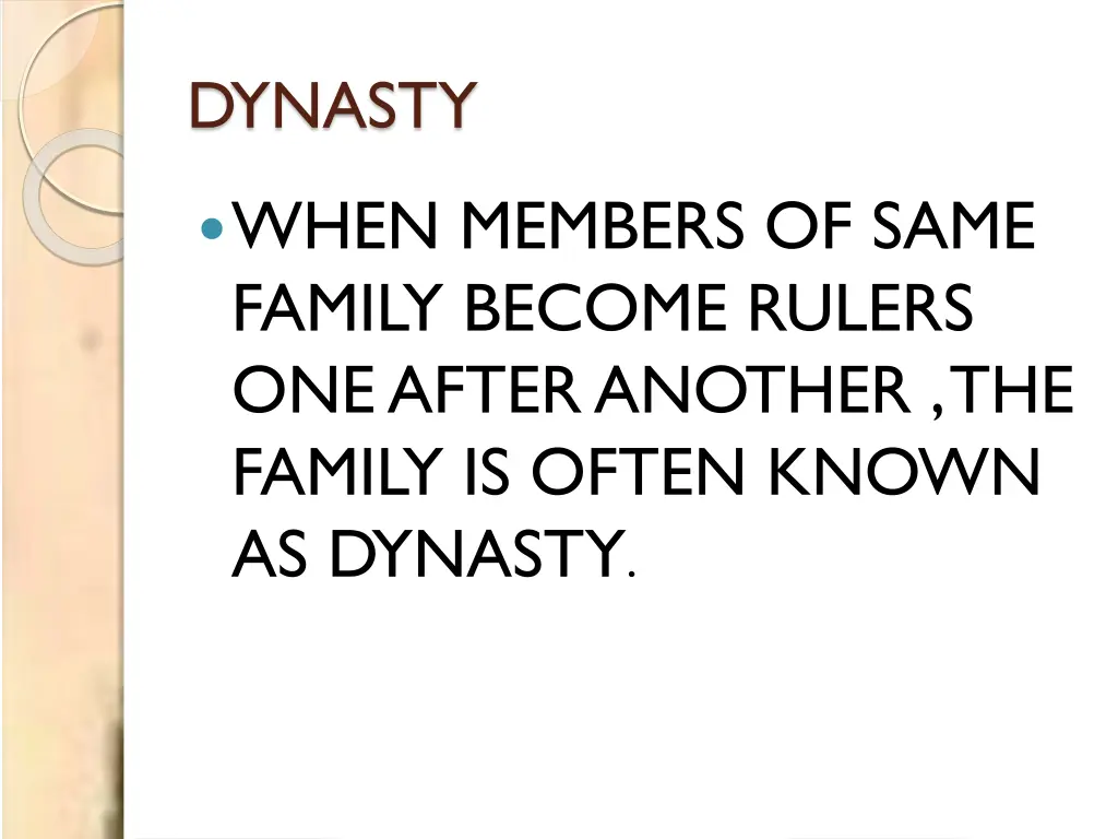 dynasty