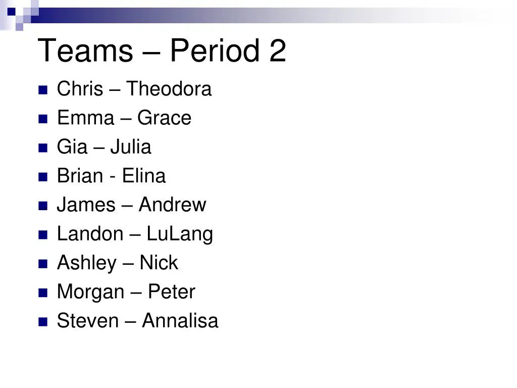 teams period 2