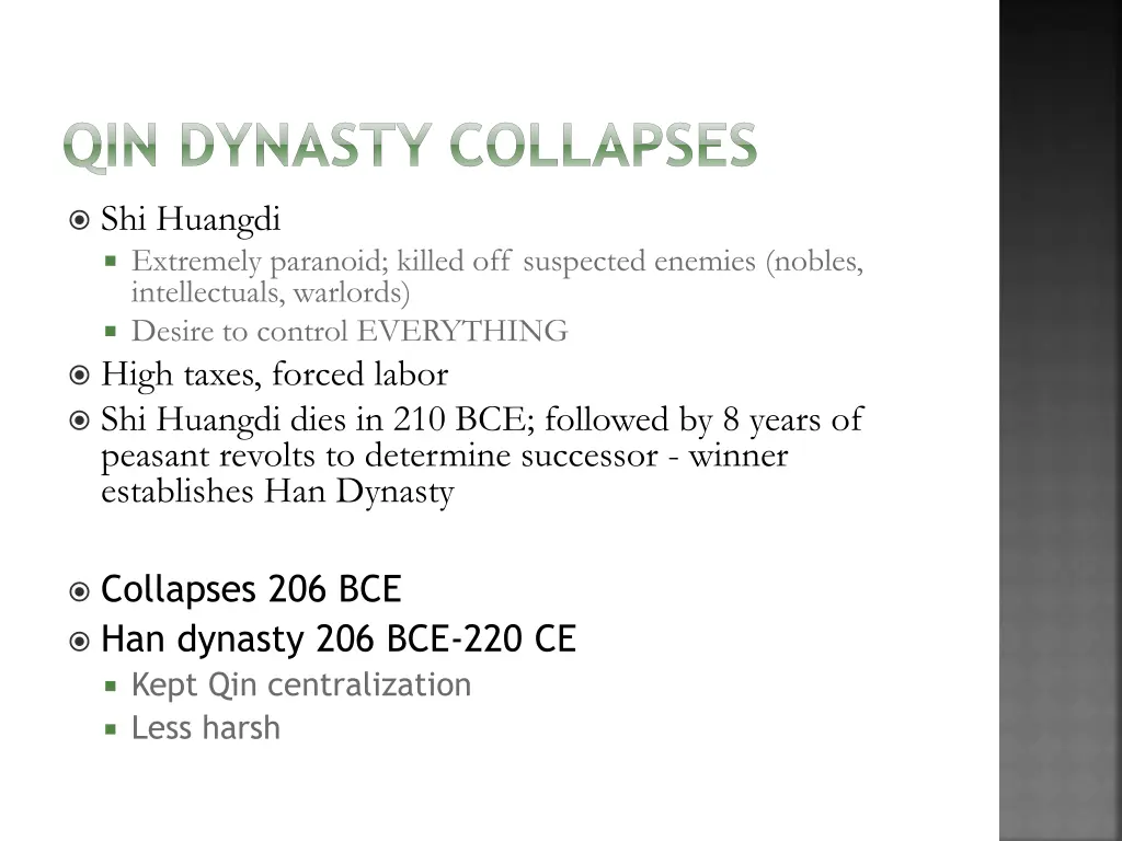 qin dynasty collapses