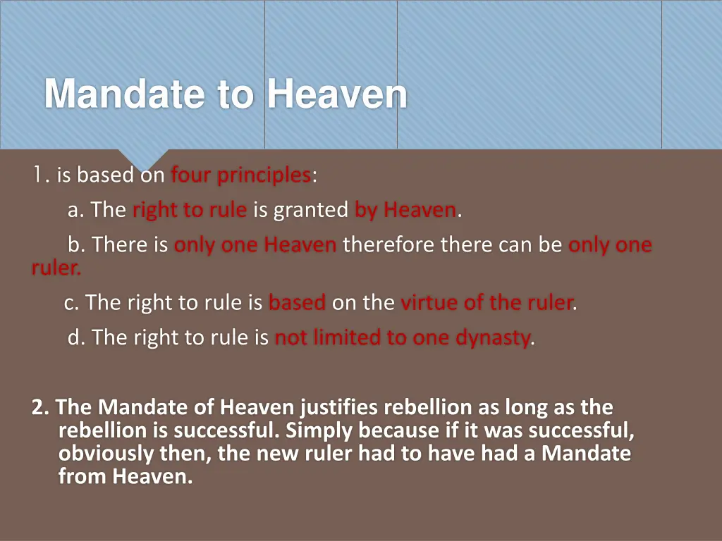 mandate to heaven