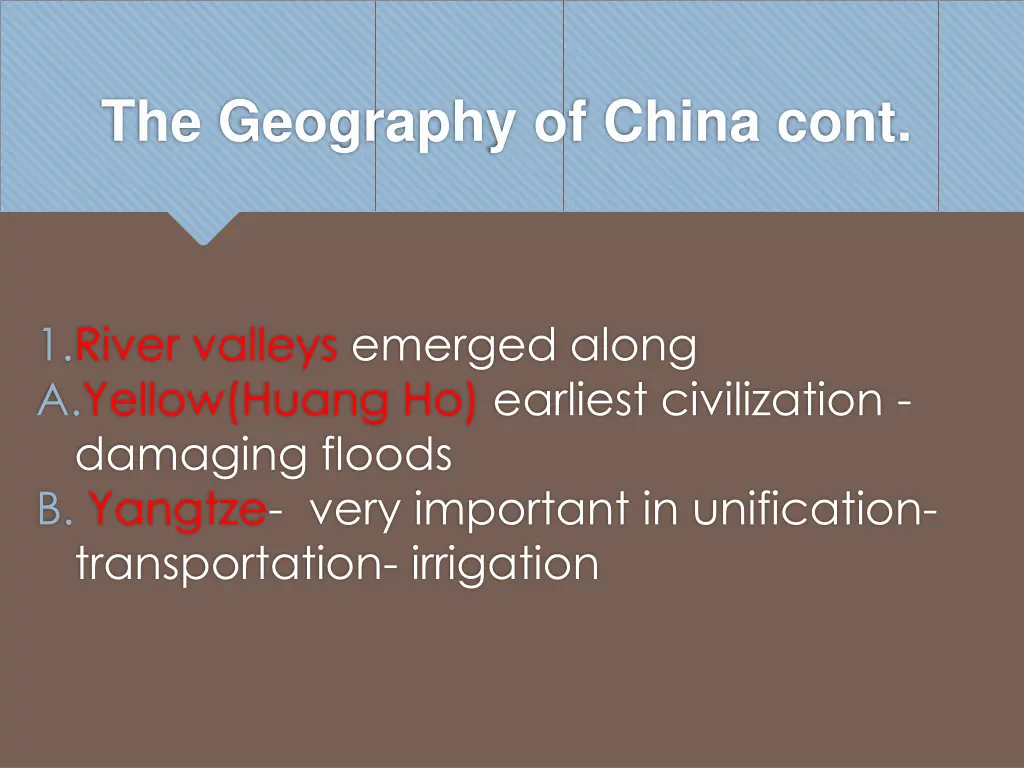 the geography of china cont